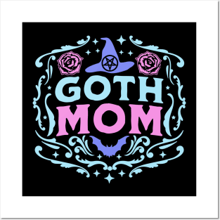 Goth Mom Halloween Mothers Day Pastel Goth Retro Vintage Posters and Art